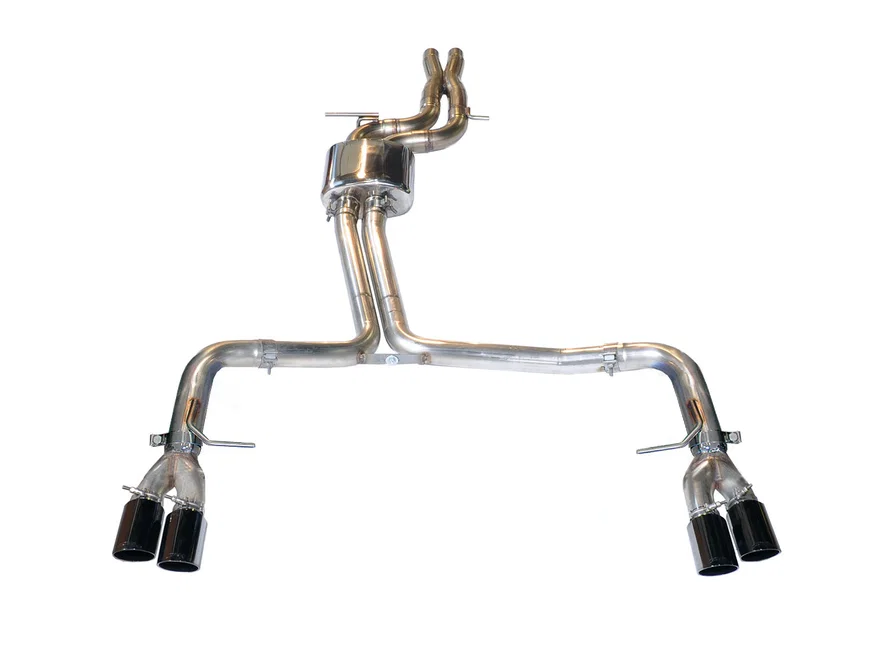 Track Edition Exhaust for Audi S5 3.0T - 3.5" Diamond Black Tips