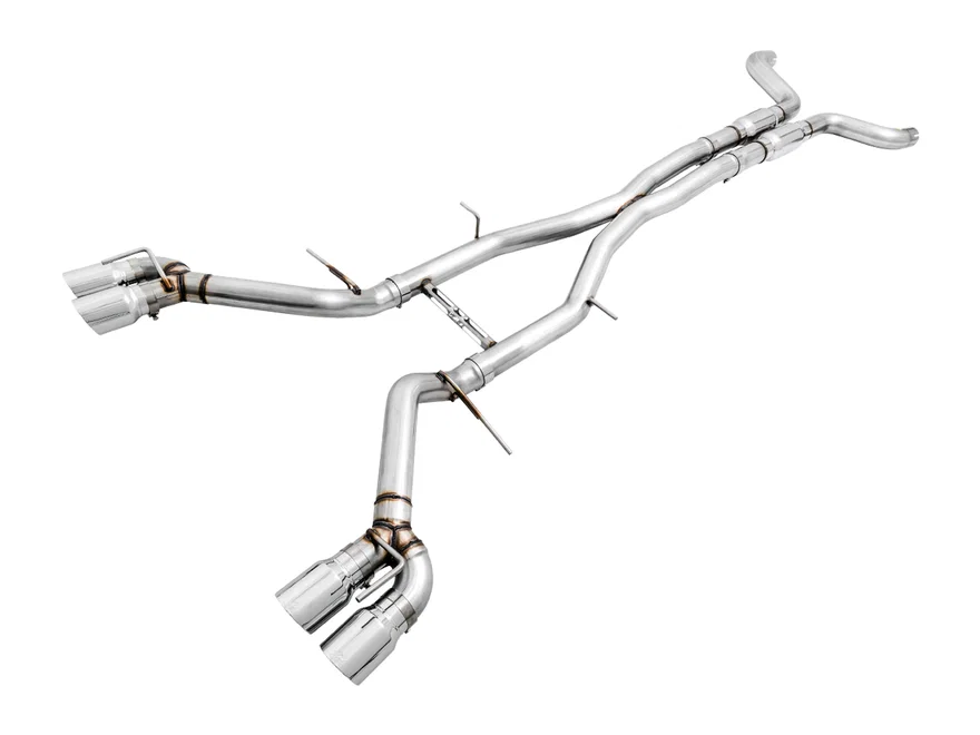 Track Edition Catback Exhaust for Gen6 Camaro SS/ZL1/LT1, Quad Outlet - Resonated - 4.5" Chrome Silver Tips