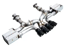 SwitchPath Exhaust for C8 Corvette Z06 - 4.5" Diamond Black Tips image 2