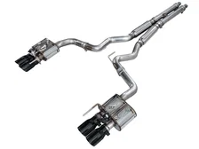 SwitchPath™ Cat-back Exhaust for '18-'23 S550 Mustang GT - Quad Diamond Black Tips image 1