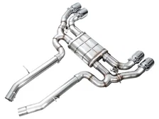 Valved SwitchPath™ Axleback Exhaust for BMW F97 X3 M / F98 X4 M - 4.5" Chrome Silver Tips image 2