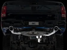 0FG Dual Rear Exit Catback for 4th Gen RAM 1500 5.7L (with bumper cutouts) - Chrome Silver Tips image 9