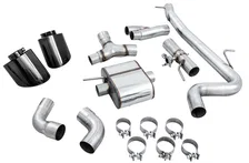 SwitchPath™ Exhaust for Audi MK3 TT RS - Diamond Black RS-style Tips image 2