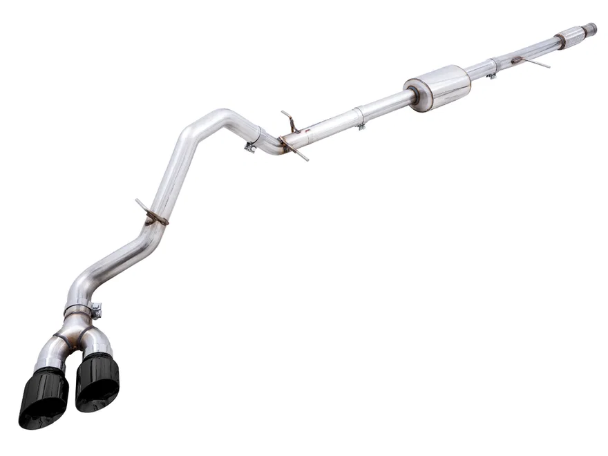 0FG Catback Dual Side Exit Exhaust for 4th Gen Silverado/Sierra 1500 5.3L (Flat Bumper) - Diamond Black Tips