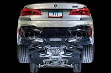SwitchPath™ Catback Exhaust for BMW F90 M5 - 4" Chrome Silver Tips image 3