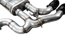 SwitchPath™ Axleback Exhaust for BMW F97 X3 M / F98 X4 M - 4.5" Diamond Black Tips image 4