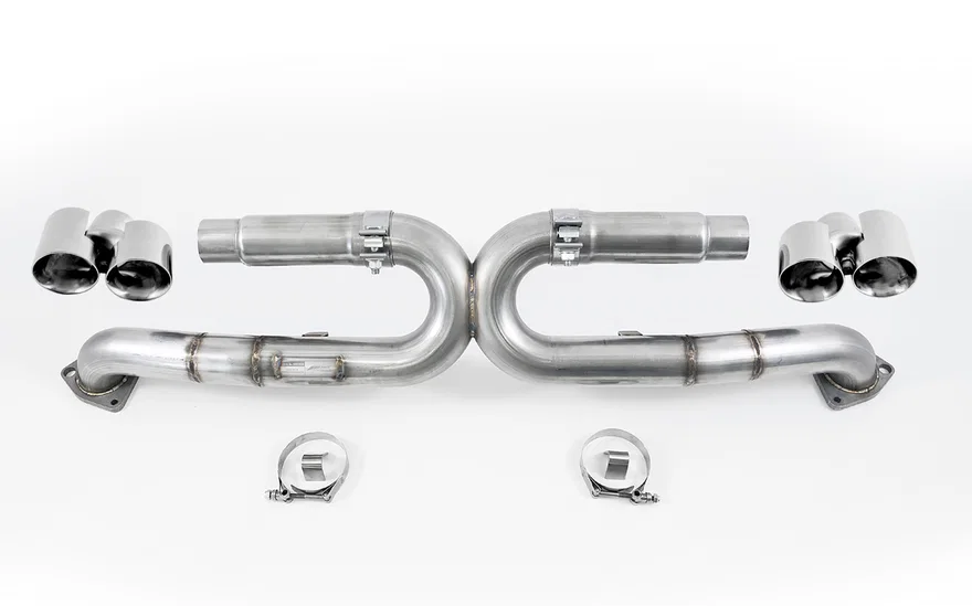 Performance Exhaust for 991 Carrera - Chrome Silver Tips for Porsche 911