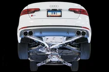 Track Edition Exhaust for Audi B9 S4 - Non-Resonated - 4" Chrome Silver Tips image 3