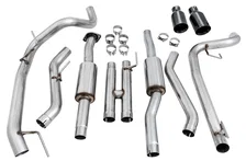 0FG Exhaust for Gen 2 Ford Raptor (Resonated Performance Cat-back) - Diamond Black 5" Tips image 2
