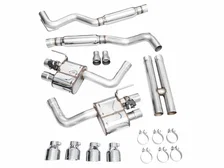 SwitchPath™ Exhaust for S650 Ford Mustang GT Fastback - Quad Chrome Silver Tips image 6