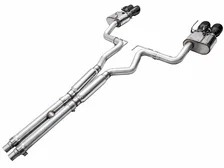 SwitchPath™ Exhaust for S650 Ford Mustang GT Fastback - Quad Diamond Black Tips image 2