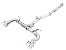 Track Edition Exhaust for Subaru BRZ / Toyota GR86 / Toyota 86 / Scion FR-S - 5" Chrome Silver Tips image 1