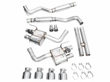SwitchPath™ Exhaust for S650 Ford Mustang Dark Horse - Quad Chrome Silver Tips image 6