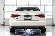 SwitchPath™ Exhaust for Audi B9 S5 Sportback - 4" Diamond Black Tips image 6