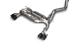 Touring Edition Axleback Exhaust, Quad Outlet for BMW F3X N20/N26 328i/428i - 3" Diamond Black Tips image 1