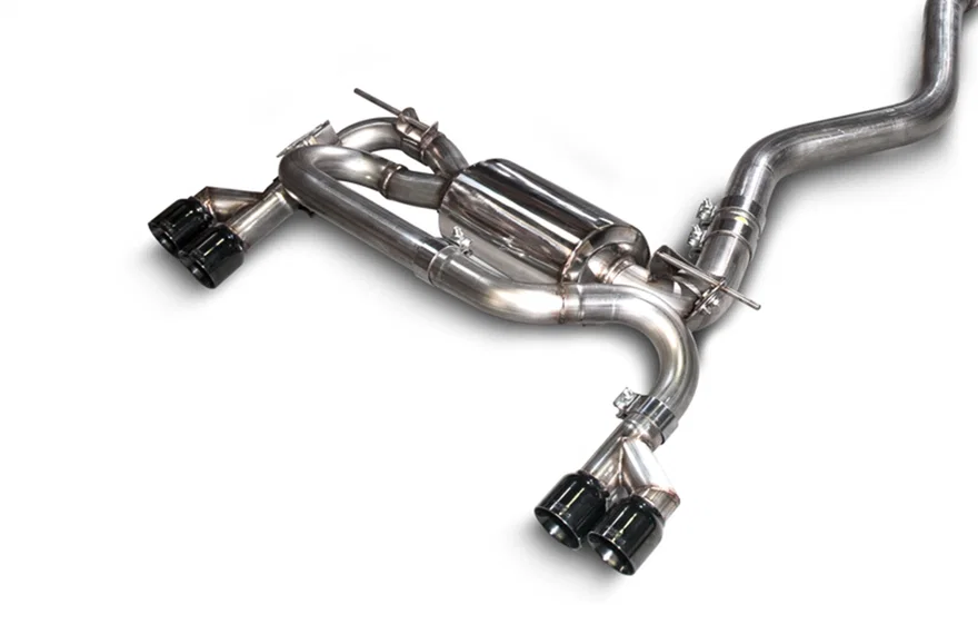 Touring Edition Axleback Exhaust, Quad Outlet for BMW F3X N20/N26 328i/428i - 3" Diamond Black Tips
