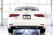 Track Edition Exhaust for Audi B9 S4 - Non-Resonated - 4" Diamond Black Tips image 6
