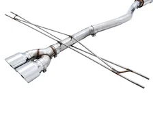 Track Edition Exhaust for 10th Gen Civic Si Coupe / Sedan (includes Front Pipe) - Dual Chrome Silver Tips image 5