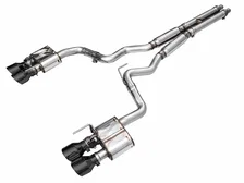 SwitchPath™ Exhaust for S650 Ford Mustang GT Fastback - Quad Diamond Black Tips image 1