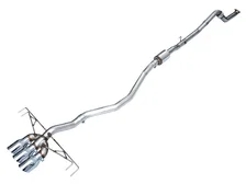 Track Edition Exhaust for FL5 Civic Type R - Triple Chrome Silver Tips image 1