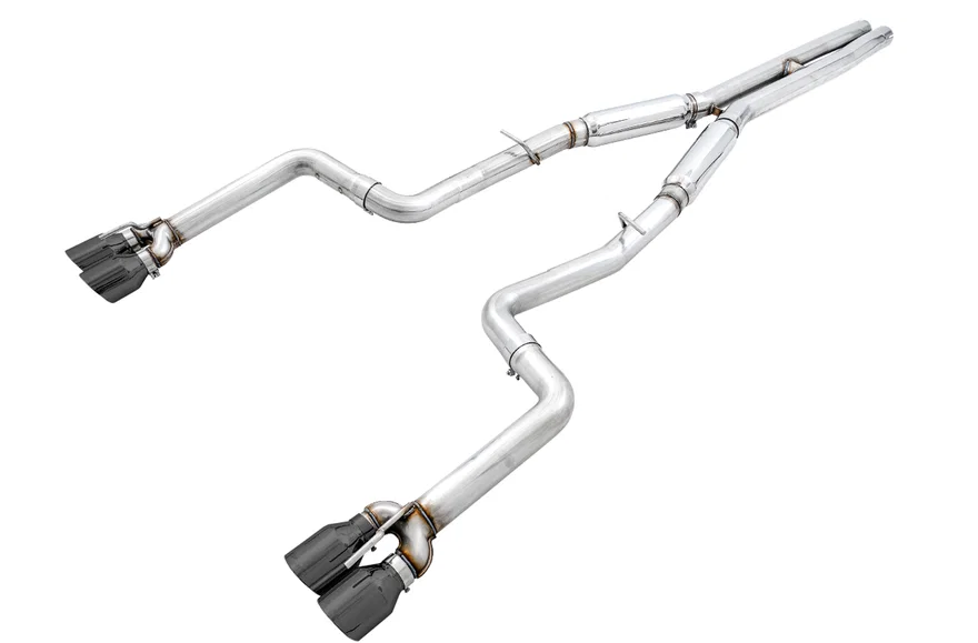 Track Edition Exhaust for 15+ Challenger 6.4 / 6.2 SC - Diamond Black Quad Tips