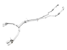 Track Edition Exhaust for Audi B9 S5 Sportback - 4" Chrome Silver Tips image 1