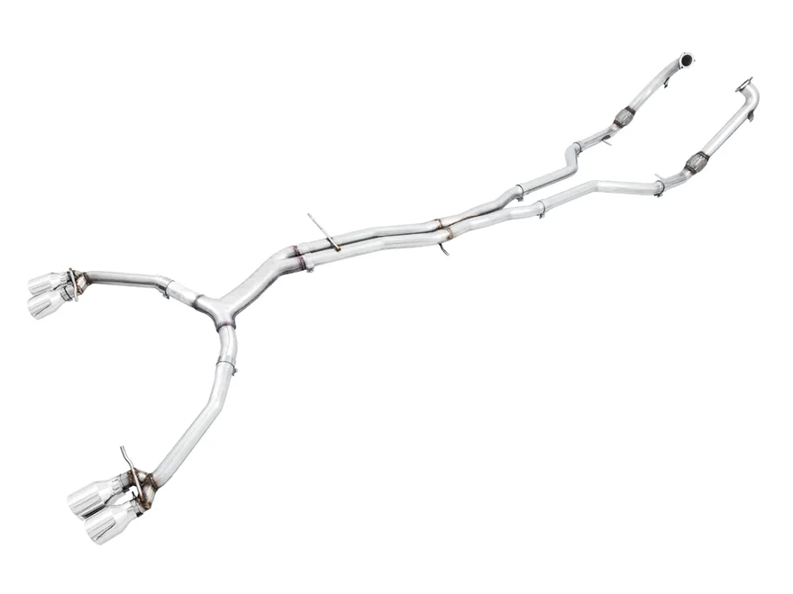 Track Edition Exhaust for Audi B9 S5 Sportback - 4" Chrome Silver Tips