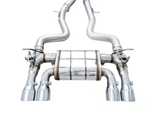 SwitchPath™ Catback Exhaust for BMW F8X M3/M4 - 4" Chrome Silver Tips image 2