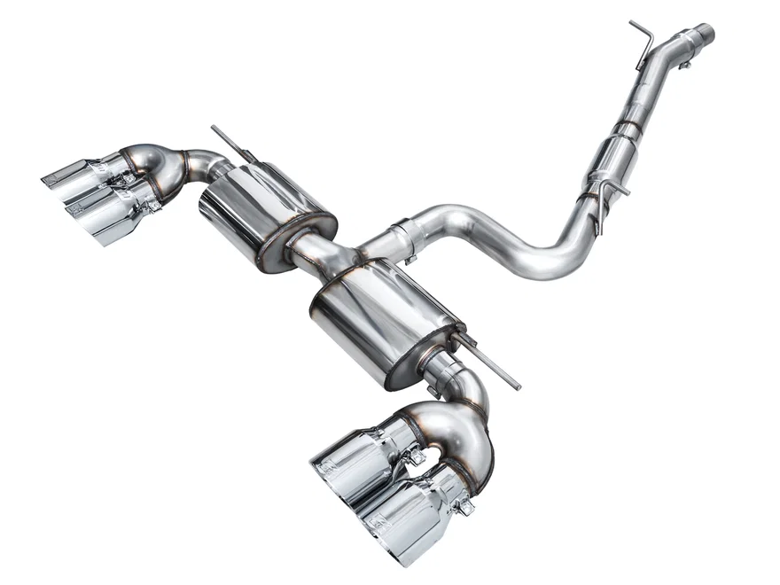 Touring Edition Exhaust for Volkswagen MK8 Golf R - Chrome Silver Tips
