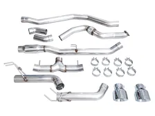 Track Edition Exhaust for FE1 Civic Si/DE4 Acura Integra - 5” Chrome Silver Tips image 6