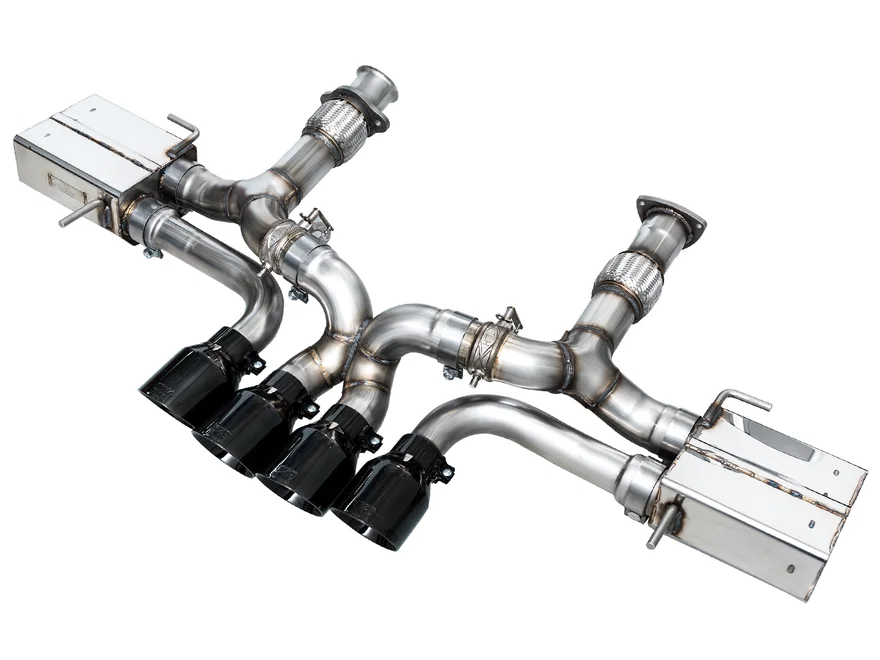 SwitchPath Exhaust for C8 Corvette Z06 - 4.5" Diamond Black Tips