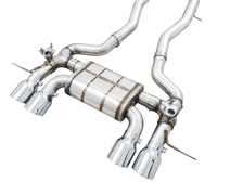 SwitchPath Catback Exhaust for BMW G8X M3/M4 - 4.5" Chrome Silver Tips image 3