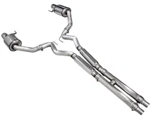 Touring Edition Exhaust for S650 Ford Mustang GT Fastback - Dual Chrome Silver Tips image 2