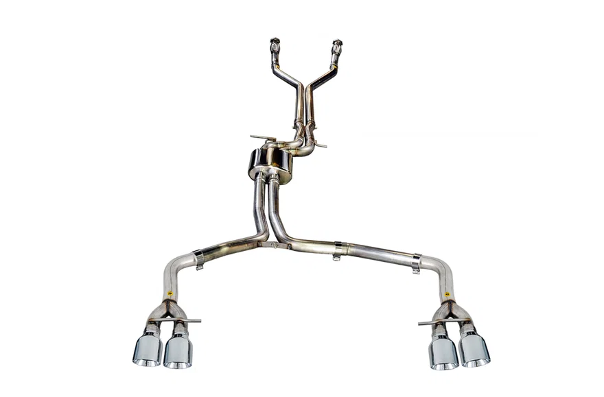 Track Edition Exhaust for Audi C7 S6 4.0T - Chrome Silver Tips