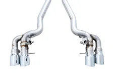 SwitchPath™ Axleback Exhaust for BMW F90 M5 - 4" Chrome Silver Tips image 2