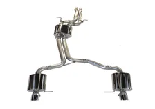 Non-Resonated Exhaust System (Downpipe-Back) for 8R Q5 3.2L -- Chrome Silver Tips image 1