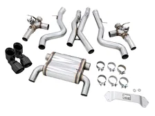 SwitchPath™ Catback Exhaust for BMW F8X M3/M4 - 4" Diamond Black Tips image 3