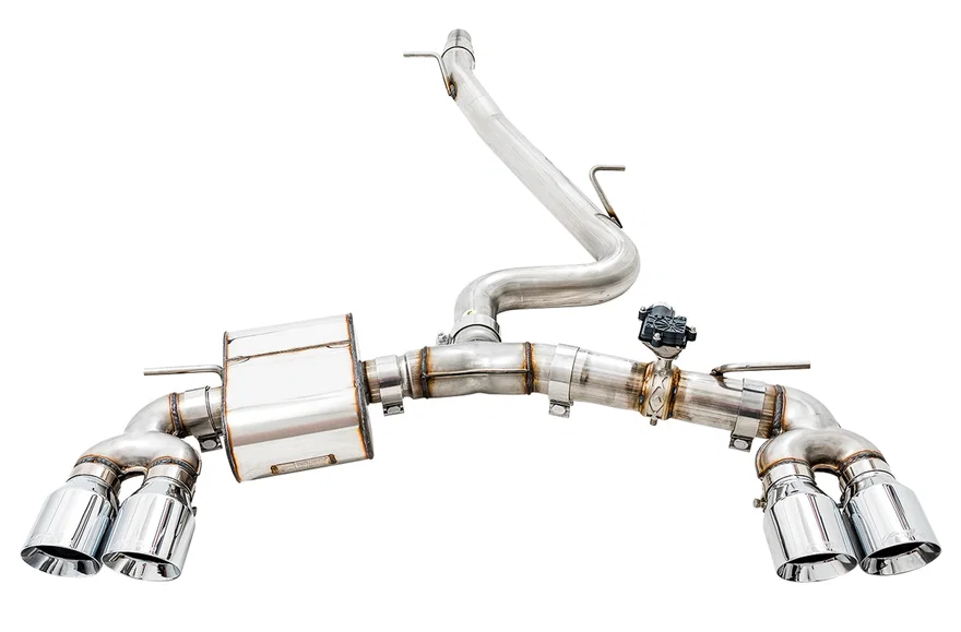 SwitchPath™ Exhaust for MK7.5 Golf R - Chrome Silver Tips, 102mm