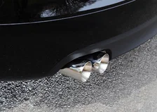 Resonated Performance Exhaust for Audi A3 FWD, Chrome Tips image 2