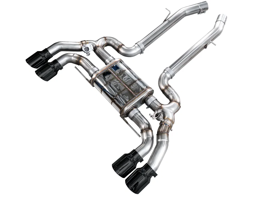 SwitchPath™ Axleback Exhaust for BMW F97 X3 M / F98 X4 M - 4.5" Diamond Black Tips