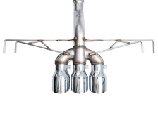 Track Edition Exhaust for FL5 Civic Type R - Triple Chrome Silver Tips image 5