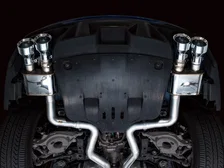 SwitchPath™ Exhaust for Ford Mustang S550 Mach1 - Quad Chrome Silver Tip image 2