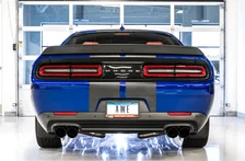 Track Edition Exhaust for 15+ Challenger 6.4 / 6.2 SC - Diamond Black Quad Tips image 4