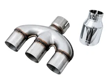 Dual-to-Triple Tip Conversion for 10th Gen Civic Si - Chrome Silver Tip (AWE Exhaust required) image 1