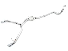 Track Edition Exhaust for B9 A5 - 4" Chrome Silver Tips for Audi A5 Quattro image 1