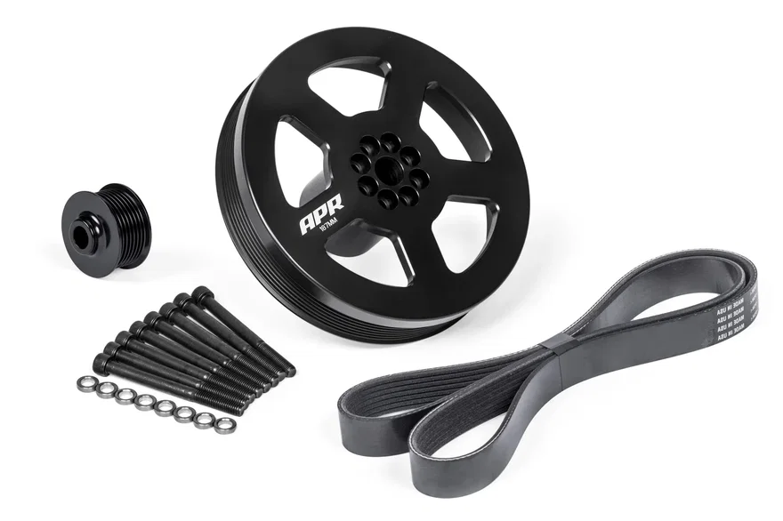 Supercharger Drive and Crank Pulley with Belt - Press on - 3.0 TFSI for Audi