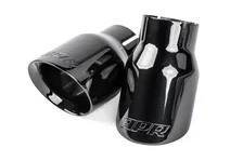 Double-Walled 3.5" Slash-Cut Tips (Diamond Black) - Set of 2 for Audi image 1