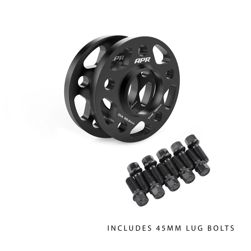 Wheel Spacer Kit With Lug Bolts - 15mm Thick - 66.5mm CB - 45mm Bolts