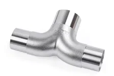 Cast Stainless Steel T Splitter - 76mm (3") to Dual 63.5mm (2.5") image 1
