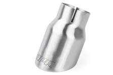 Double-Walled 3.5" Slash-Cut Tips (Brushed Silver) - Set of 2 for Audi image 3